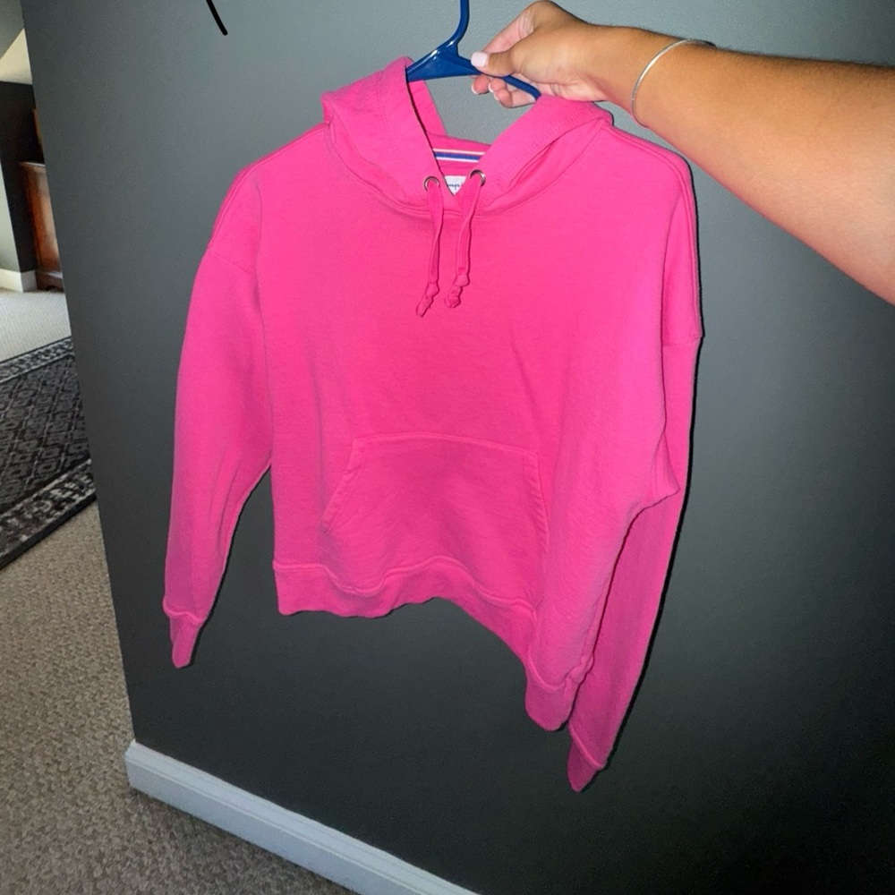 Champion Women's Bright Pink Hoodie Sweater